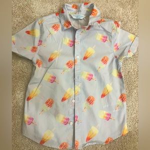 NWOT blue button down shirt. Size 5-6